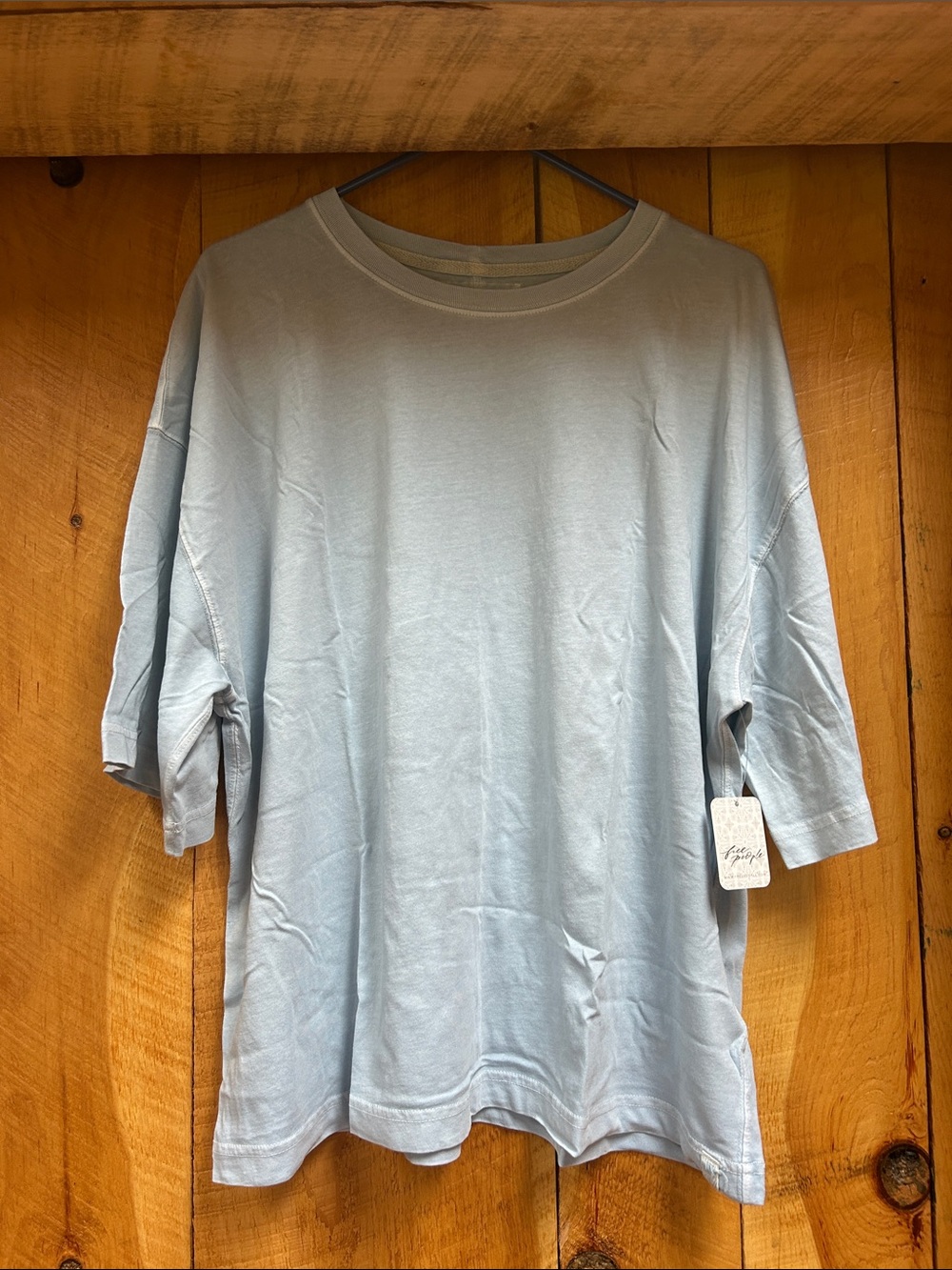 Free People Women’s Short-Sleeve Tee in Pale Blue